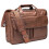 (Coffee) Laptops Tote Bag for Men Large PU Leather Briefcase for Men Multiple Compartments Messenger Bag 1