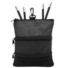 (Black) Golf Accessory Bag Multi Pocket Organizer Portable Pouch Compatible For Golf Balls Tees Storage Hanging Hook Design