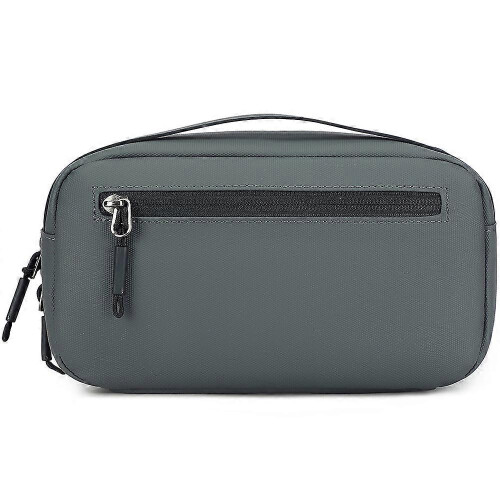 (Grey) POSO PS-830 Digital Accessories Organizer Bag Men Polyester Waterproof Handbag Multi-Layer Cable Storage Pouch 2