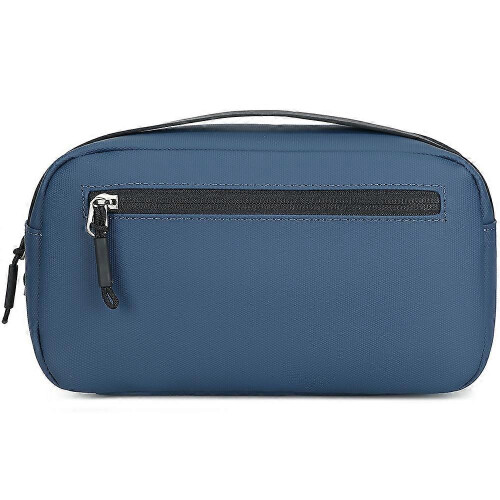 (Blue) POSO PS-830 Digital Accessories Organizer Bag Men Polyester Waterproof Handbag Multi-Layer Cable Storage Pouch 2
