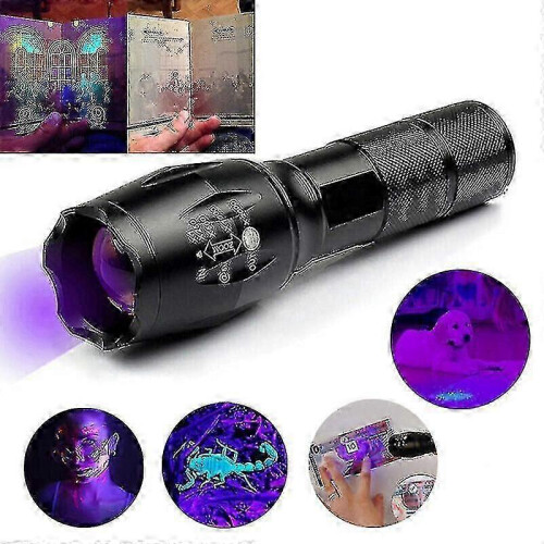 Super Bright 120000lm UV Torch Ultra Violet Flashlight Blacklight Light Lamp LED 2