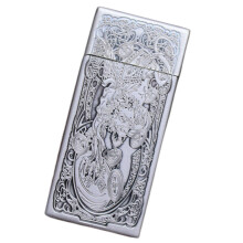 (Pixiu Silver) Refillable Metal Cigarettes Lighter With Traditional Design Multipurpose Portable Metal Lighter for Collection