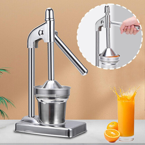 (Pink) Cast Iron Juicer Hand Press Multi-Purpose Fruit Press Squeezer for Oranges Citrus 1