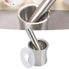 Edelstahl-Knoblauchmörser mit Doppelstruktur, 43,6 oz, Durchmesser 4,3 Zoll