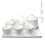(With Scale Tray) Elegant Ceramic Water Pitcher Tea Set Present Reusable Practical Tea Pot Set Gift for Tea Lover 1