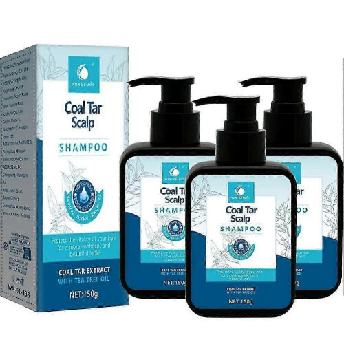 (3pcs)Coal Tar Lotion Shampoo Antibacterial Liquid Dandruff Itching Hair Care
