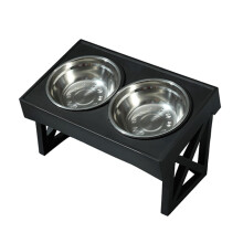 Dogs Raised Bowls Dogs Bowls With Stand-stainless steel doub