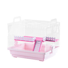 Luxury Dwarf-Hamster Cage Small Animal-Pink platform on whi