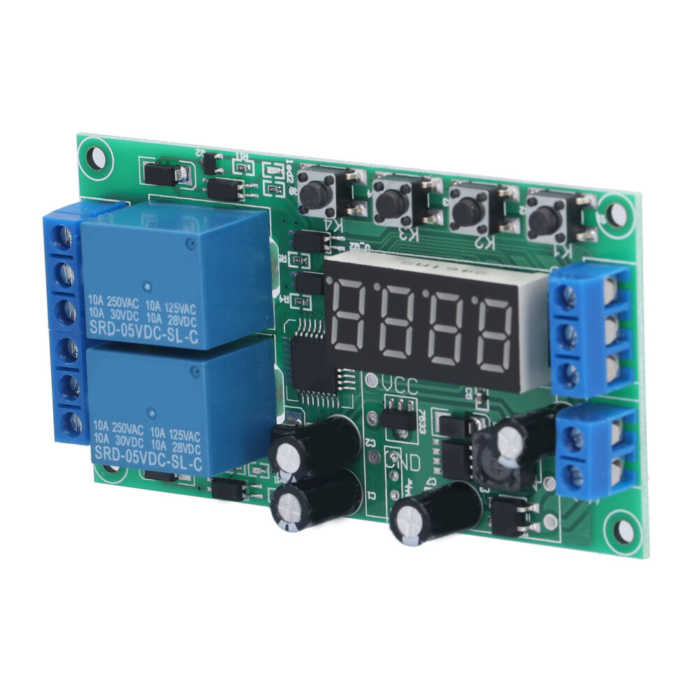 7Â30Vdc 2 Channel Delay Relay Module With 32 Functions & Power Off Memory 4901376968689