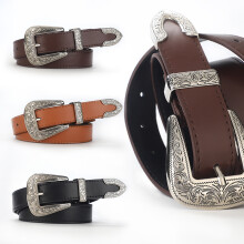 (Coffee, 120cm) Unisex Vintage Belt European Style Casual Buckle Belt for Men and Women All-Purpose Adjustable Fashion Accessory