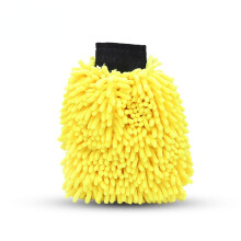 (green) Car Wash Mitt Microfiber Glove Chenille Soft Thick 19x26x8cm Auto Detailing Sponge Brush for Waxing Polishing
