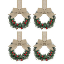 (4pcs, Camel) Kitchen Cabinet Wreaths Farmhouse Style Kitchen Door Decor for Indoor Outdoor