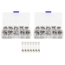 Kit assortimento di fusibili in vetro a fusione rapida, fusibili a tubo in vetro a fusione rapida per auto 6x30mm con diverse correnti nominali, kit