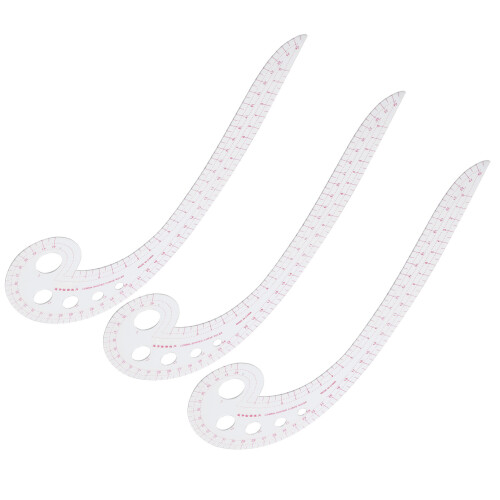Sewing French Curve Ruler for Pattern Making, Bendable Drawing Template Durable Plastic Material Clear Measurement Scale High Accuracy Ruler,