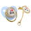 Πιπίλα μωρού Bling, Καμπυλωτή πιπίλα μωρού Bling με κλιπ αλυσίδας για 6 έως 18 μήνες, 2