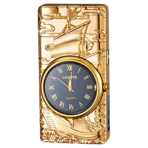 (Glod) Multi-Function Led Light Watch And Lighter Unique Multi-Function Accessory Ideal Holiday Present
