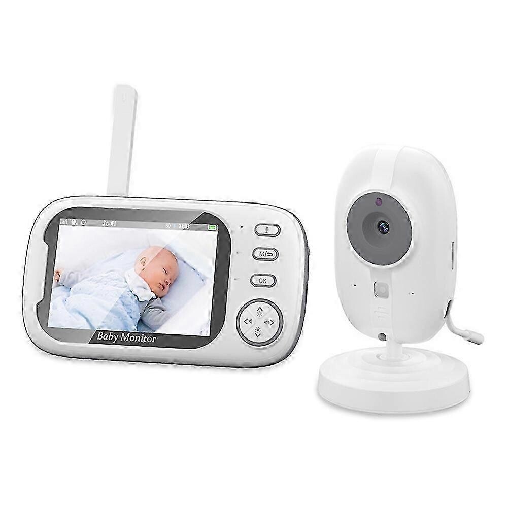 (White - US Plug) Video Baby Monitor, Baby Caregiver, 3.5Inch IPS ...