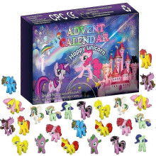 (Rainbow pony doll) 2025 Advent calendar Countdown to Christmas with animals - Blind Box Gift Box Animal