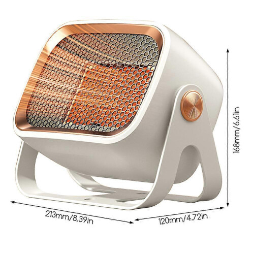 (UK plug, White) Mini Desktop Heaters Low Consumption Room Warmer Machine Bedroom Supply 2
