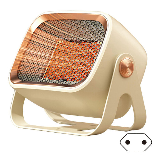 (EU plug, Khaki) Mini Desktop Heaters Low Consumption Room Warmer Machine Bedroom Supply