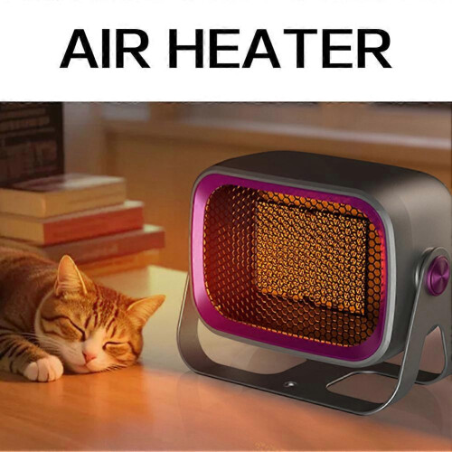 (US plug, Grey) Mini Desktop Heaters Low Consumption Room Warmer Machine Bedroom Supply 2