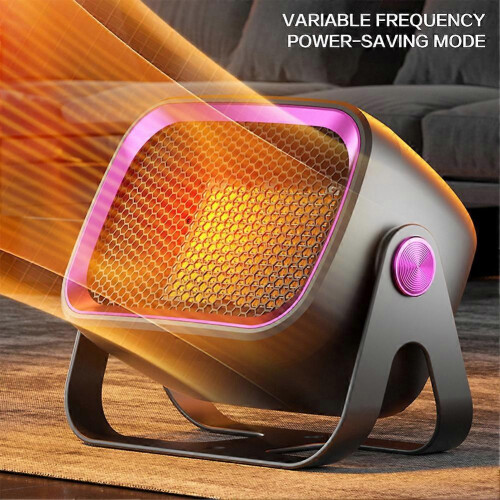 (EU plug, Grey) Mini Desktop Heaters Low Consumption Room Warmer Machine Bedroom Supply 1