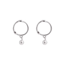 S925 Polished Ball Earring, Minimalist Round Stud Earrings for Women