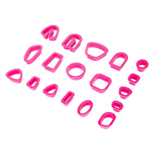 Rosa Polymer Clay Ausstecher-Set mit Ohrhaken und Sprungringen für Schmuckherstellung