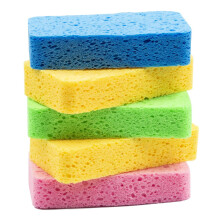 (5PCS) 5PCS Kitchen Sponges for Dishes, Large Cellulose Non-Scratch Dish Scrubbers, Heavy-Duty Cleaning Sponges for Pots and Pans