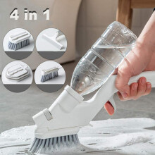 4 in 1 Water Spray Cleaning Brush Set with Gap Brushes and Squeegee Sponge for Kitchen Bathroom Window Glass Cleaning Tools