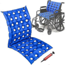 Bedridden Air Inflatable Seat Cushion with Full Back for Wheelchair, Anti-bedsore Seat Pad for Elder