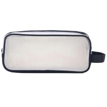 (Black) Multifunctional Pencil Case Clear Pen Case for Exams, Big Capacity Pen Bag Travel Cosmetic Bag for Student Girl Boy Purple