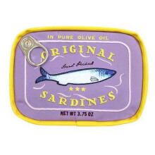 (Purple) Canned Sardines Makeup Bag, Cute Sardines Fish Makeup Pouch, Creative Cosmetic Organizer Bag, Funny Gift For Women Sisters Teen Girls