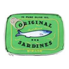 (Green) Canned Sardines Makeup Bag, Cute Sardines Fish Makeup Pouch, Creative Cosmetic Organizer Bag, Funny Gift For Women Sisters Teen Girls