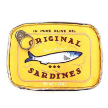 (Yellow) Canned Sardines Makeup Bag, Cute Sardines Fish Makeup Pouch, Creative Cosmetic Organizer Bag, Funny Gift For Women Sisters Teen Girls