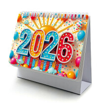 (002) DIY Diamond Painting Calendar 2026, Desktop Calendar for Home Office, Cartoon Diamond Painting Art Kit Gift for Kids Adults