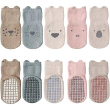 Baby Kids Anti-slip Cotton Ankle Socks - Animals (5 Pairs)
