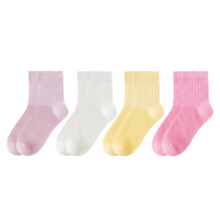 (L, Wome style) 4 Pair Mesh Infant Socks Stretchable Cotton Blend Fabric Anti Slip Design Comfortable Daily Wear For Toddler 3+ Years  Wome style XL