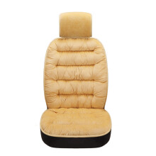 (Beige) Car Seat Cover Warm Comfortable Full Wrap Coverage Dirt Resistant Universal Car Seat Cover for Winter