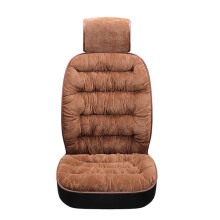 (Brown) Car Seat Cover Warm Comfortable Full Wrap Coverage Dirt Resistant Universal Car Seat Cover for Winter