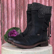 (41,Black)Premium Women's Winter Warm Back Lace Up Snow Boots Waterproof PU Leather Sneakers Outdoor Hiking Boots Work Shoes