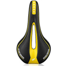 (Black Yellow) Bike Seat Bicycle Saddle Soft Breathable Bike Cushion Comfortable Bicycle Saddle for Bike