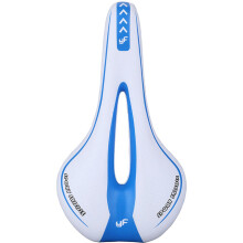 (White Blue) Bike Seat Bicycle Saddle Soft Breathable Bike Cushion Comfortable Bicycle Saddle for Bike
