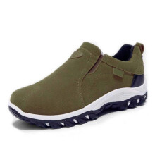 (46,Green)Men's Slip-On Walking Shoes Casual Breathable Anti Slip Shoes with Rubber Sole Fashionable