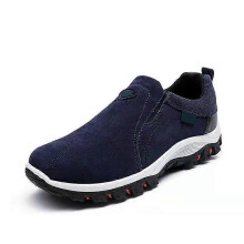 (42,Blue)Men's Slip-On Walking Shoes Casual Breathable Anti Slip Shoes with Rubber Sole Fashionable
