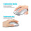 Silent Wireless Mouse, 2.4G Slim Portable Computer Mice with USB Receiver, Less Noise Mobile Optical Mouse (Black) 5