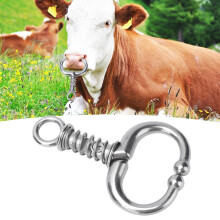 Edelstahl-Rinder-Nasenring für Bullen & Kühe, 158g-236g