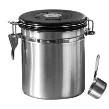 (1.5L, Silver) Coffee Beans Container, Rustproof Airtight Stainless Steel Container, Dried Fruit Food Storage Container