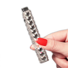 (H) Unique Fashion Accessory Lighter With Sparkling Rhinestones Compact Portable for Everyday Carry
