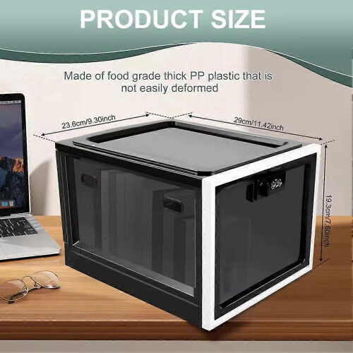(Transparent White) Lockable Storage Box for Fridges/Snacks Food Versatile Space-Saving Organization Box for Kitchen Bedroom 2